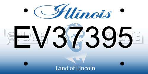 EV37395 Illinois License Plate