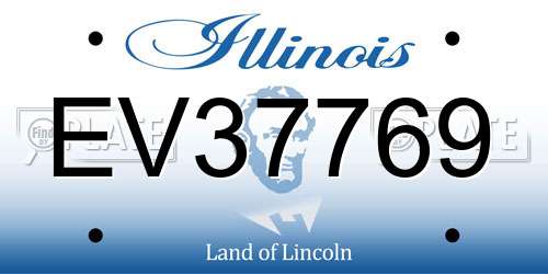EV37769 Illinois License Plate