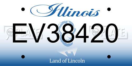 EV38420 Illinois License Plate