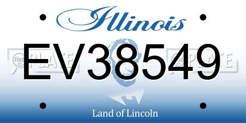 EV38549 Illinois License Plate