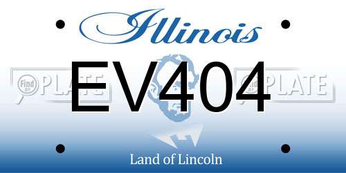 EV404 Illinois License Plate