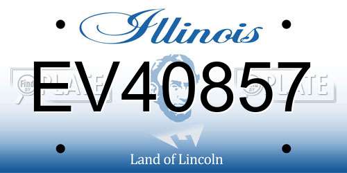 EV40857 Illinois License Plate