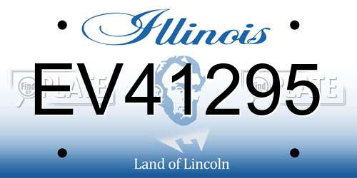 EV41295 Illinois License Plate