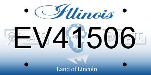 EV41506 Illinois License Plate