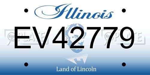 EV42779 Illinois License Plate