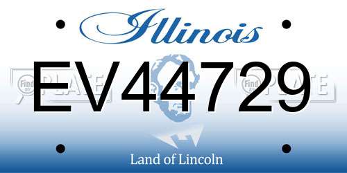 EV44729 Illinois License Plate