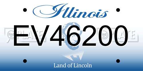 EV46200 Illinois License Plate