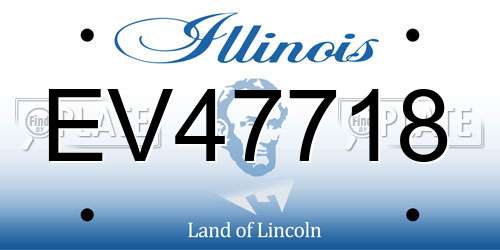 EV47718 Illinois License Plate