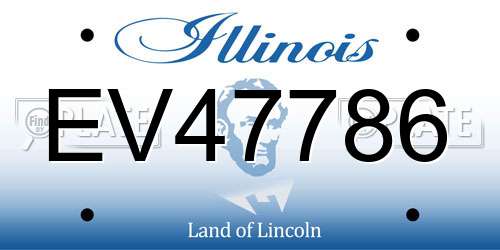 EV47786 Illinois License Plate