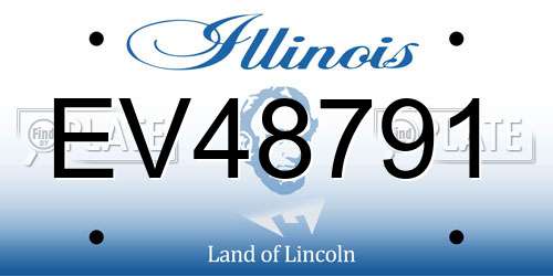 EV48791 Illinois License Plate