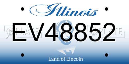 EV48852 Illinois License Plate