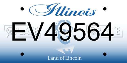 EV49564 Illinois License Plate