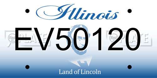 EV50120 Illinois License Plate