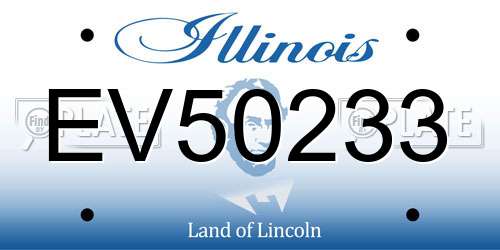 EV50233 Illinois License Plate