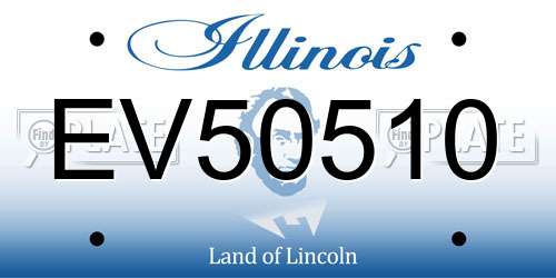 EV50510 Illinois License Plate