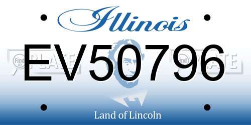 EV50796 Illinois License Plate