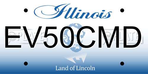 EV50CMD Illinois License Plate