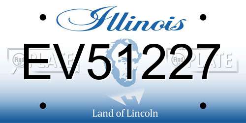 EV51227 Illinois License Plate