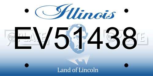 EV51438 Illinois License Plate