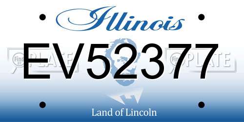 EV52377 Illinois License Plate