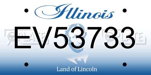 EV53733 Illinois License Plate