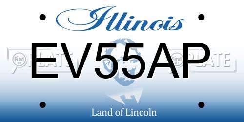 EV55AP Illinois License Plate
