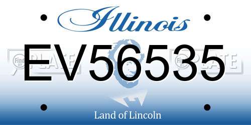 EV56535 Illinois License Plate