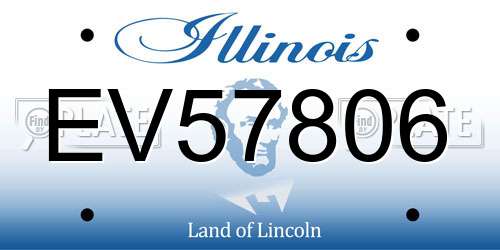 EV57806 Illinois License Plate