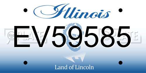 EV59585 Illinois License Plate