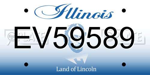 EV59589 Illinois License Plate