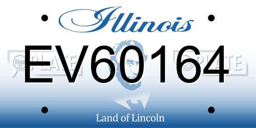 EV60164 Illinois License Plate