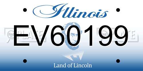 EV60199 Illinois License Plate