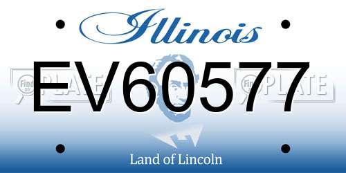 EV60577 Illinois License Plate