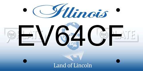 EV64CF Illinois License Plate