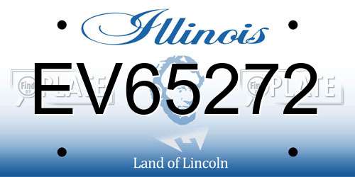 EV65272 Illinois License Plate