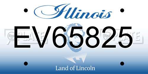 EV65825 Illinois License Plate