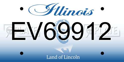 EV69912 Illinois License Plate
