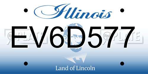 EV6D577 Illinois License Plate