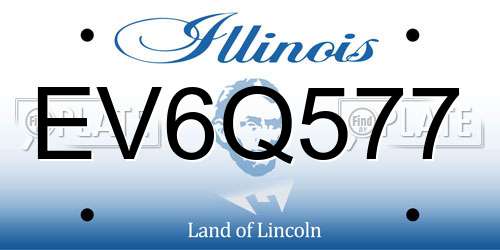 EV6Q577 Illinois License Plate
