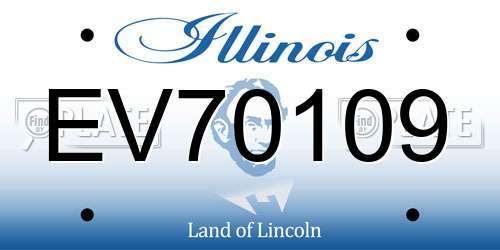 EV70109 Illinois License Plate