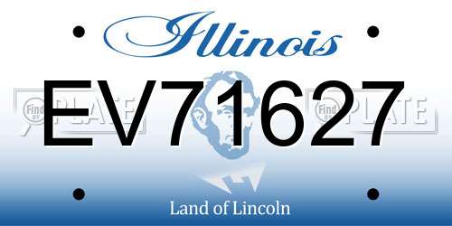 EV71627 Illinois License Plate