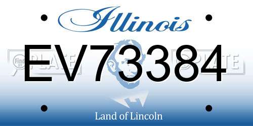 EV73384 Illinois License Plate