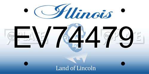 EV74479 Illinois License Plate