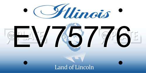 EV75776 Illinois License Plate