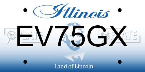 EV75GX Illinois License Plate
