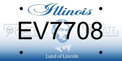 EV7708 Illinois License Plate