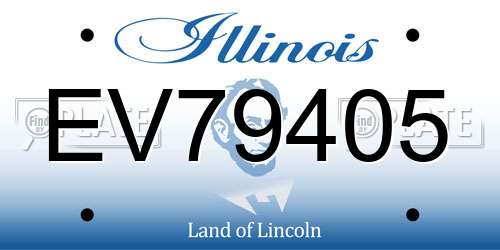 EV79405 Illinois License Plate