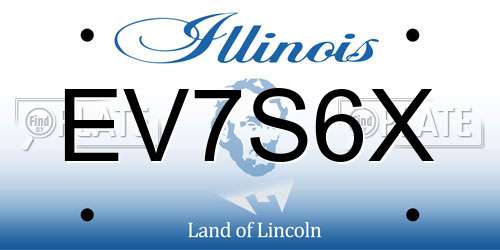 EV7S6X Illinois License Plate