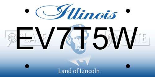 EV7T5W Illinois License Plate