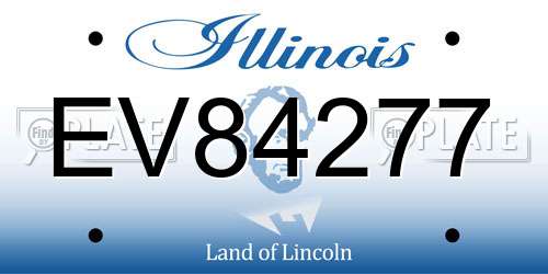 EV84277 Illinois License Plate